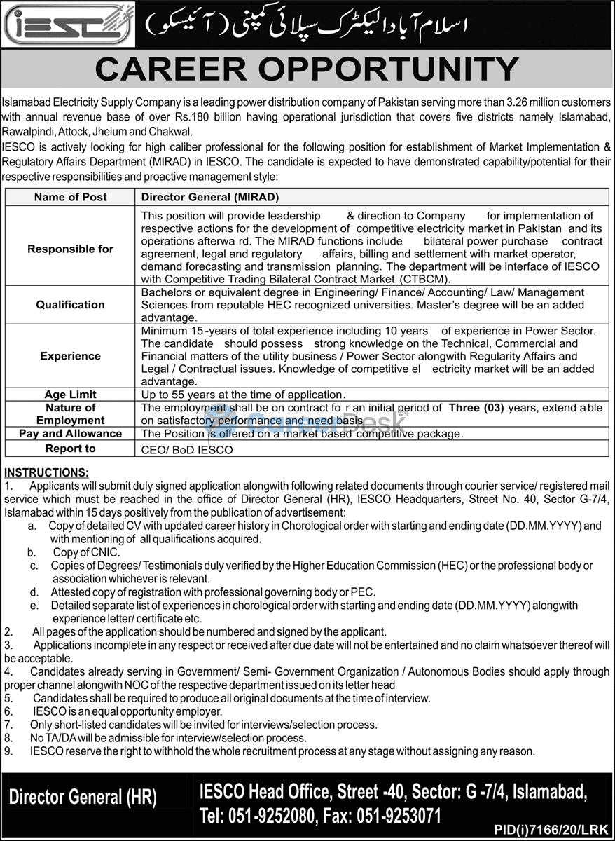 So here Today in this post, we are sharing new Jobs in Islamabad Electric Supply Company (IESCO) Latest Jobs 2021 in Pakistan. These possibilities of...