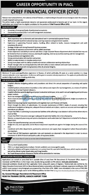 Latest Government Jobs Pakistan International Airlines PIA Jobs 2021