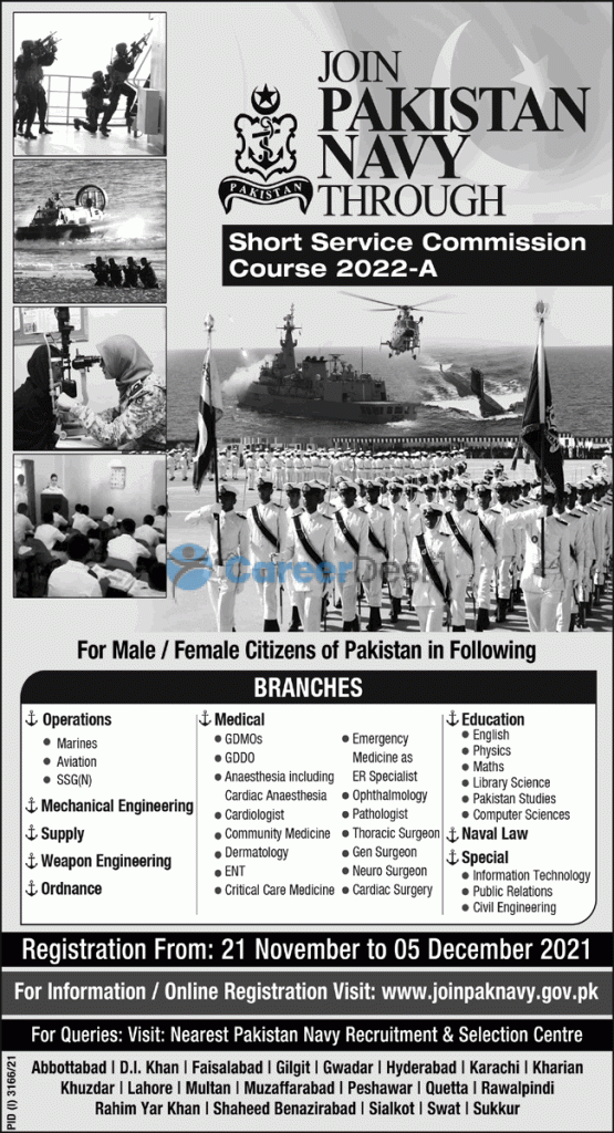 Join Pak Navy Jobs 2021 Short Service Commission SSC Course