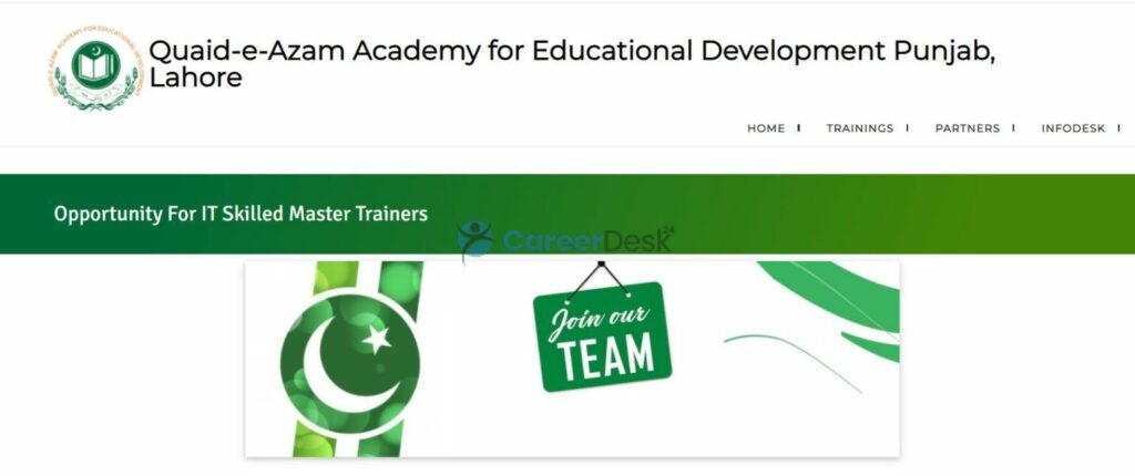 Punjab School Education Department QAED Jobs 2022 for IT Master Trainers