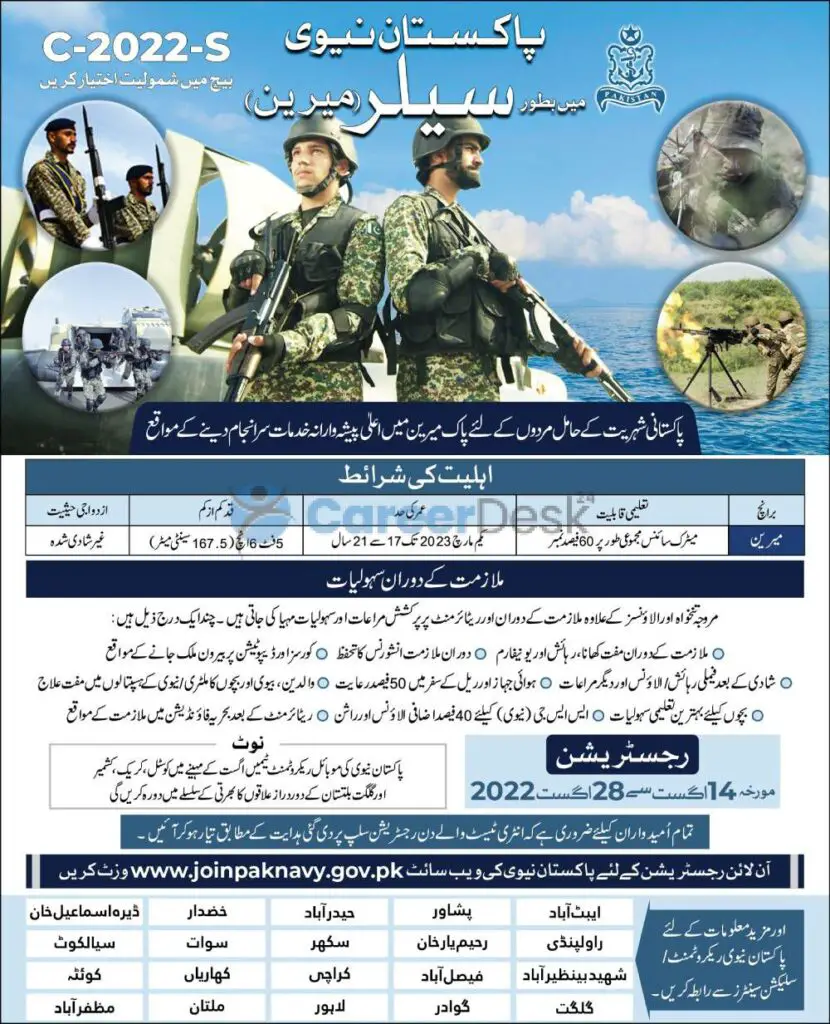 Join Pak Navy Online Registration 2022 Latest Jobs