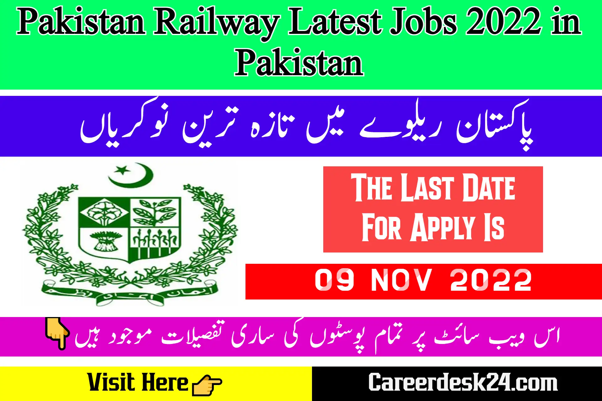 Pakistan Railway Latest Jobs 2022 in Pakistan