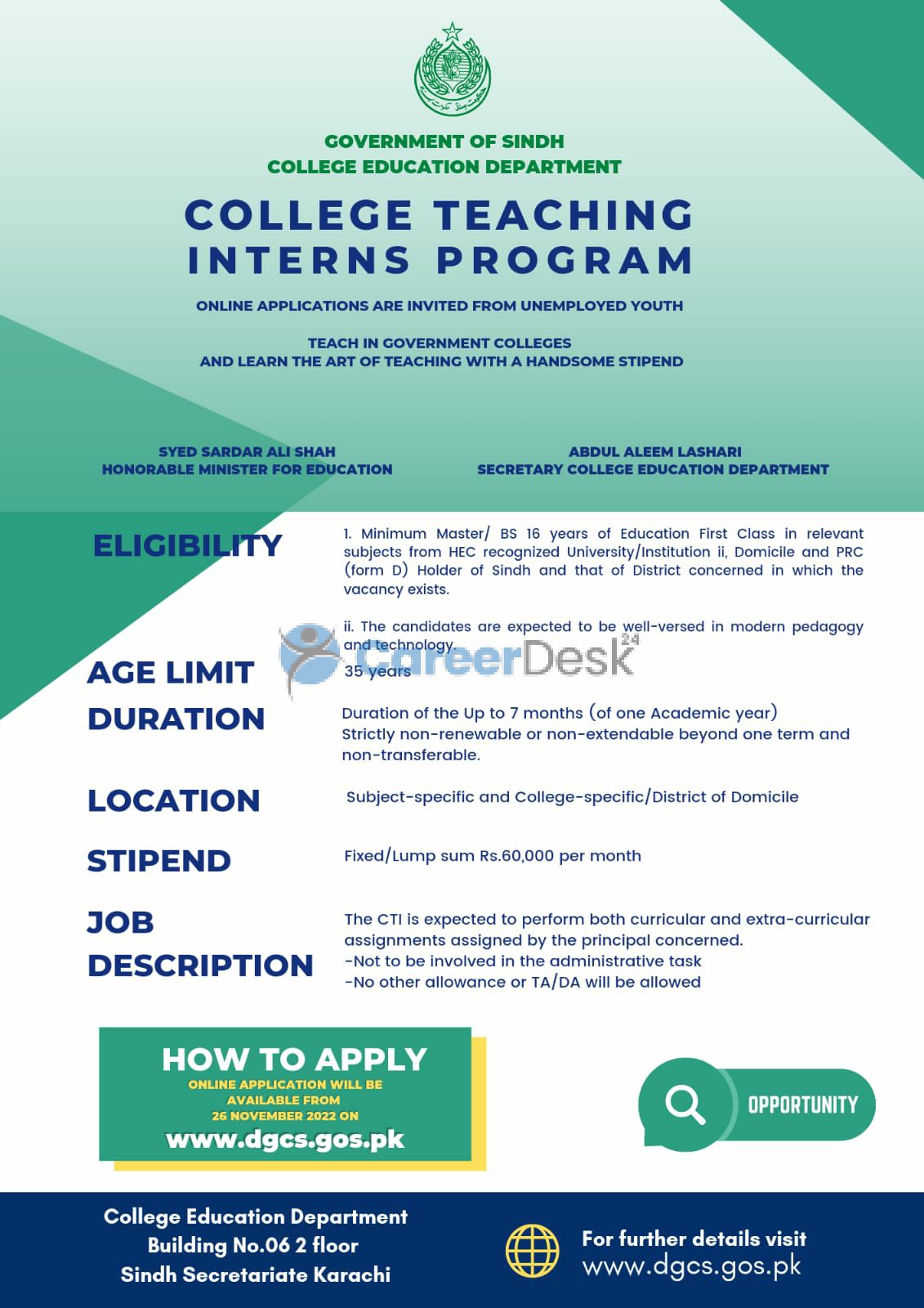 CTI College Teaching Interns Program 2022 Latest