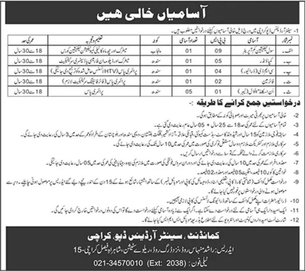 Jobs Available at Central Ordnance Depot COD Pakistan Army 2023