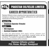 Pakistan Oilfields Limited POL Jobs Latest Apply Online