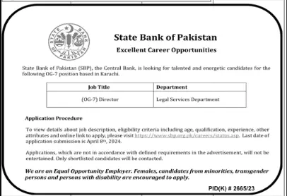 State Bank of Pakistan SBP New Jobs Apply Online